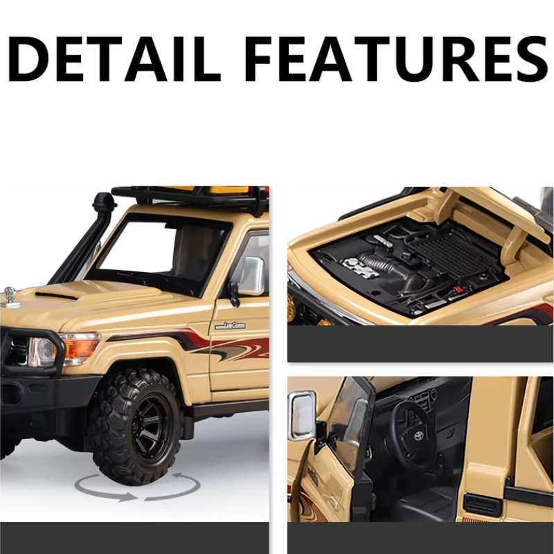 1/32 Scale Toyota Land Cruiser 79 Die-cast Model Car