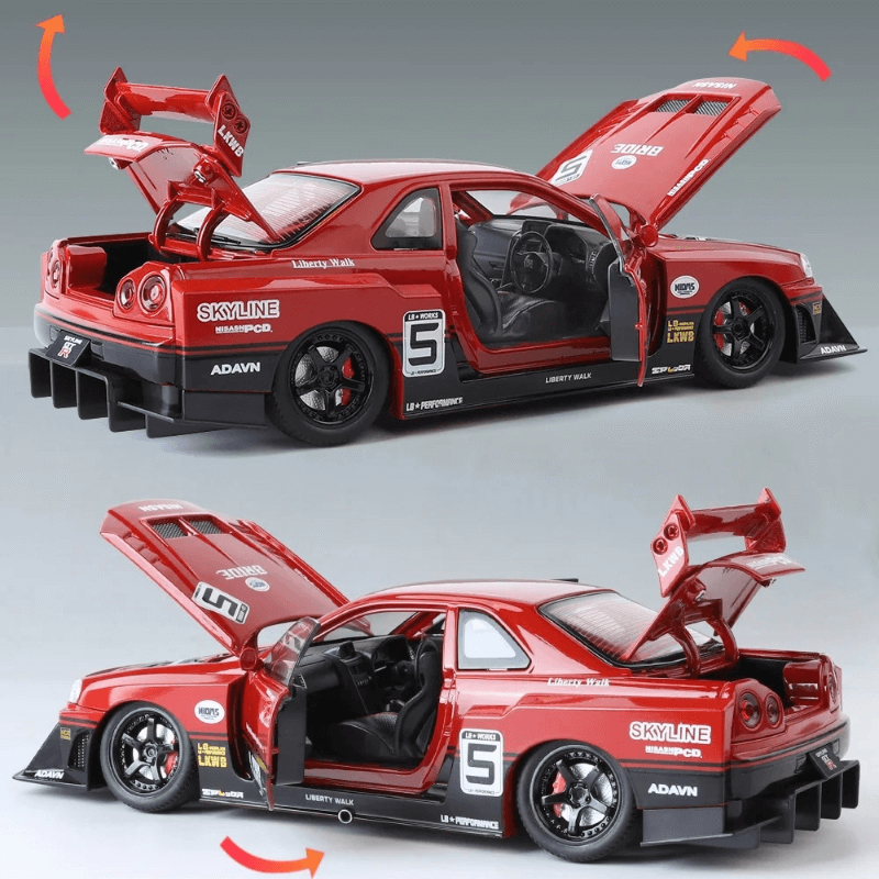 1/24 Scale Nissan Skyline GT-R R34 Die-cast M... | Premium Alloy | KAIKAMFUNG