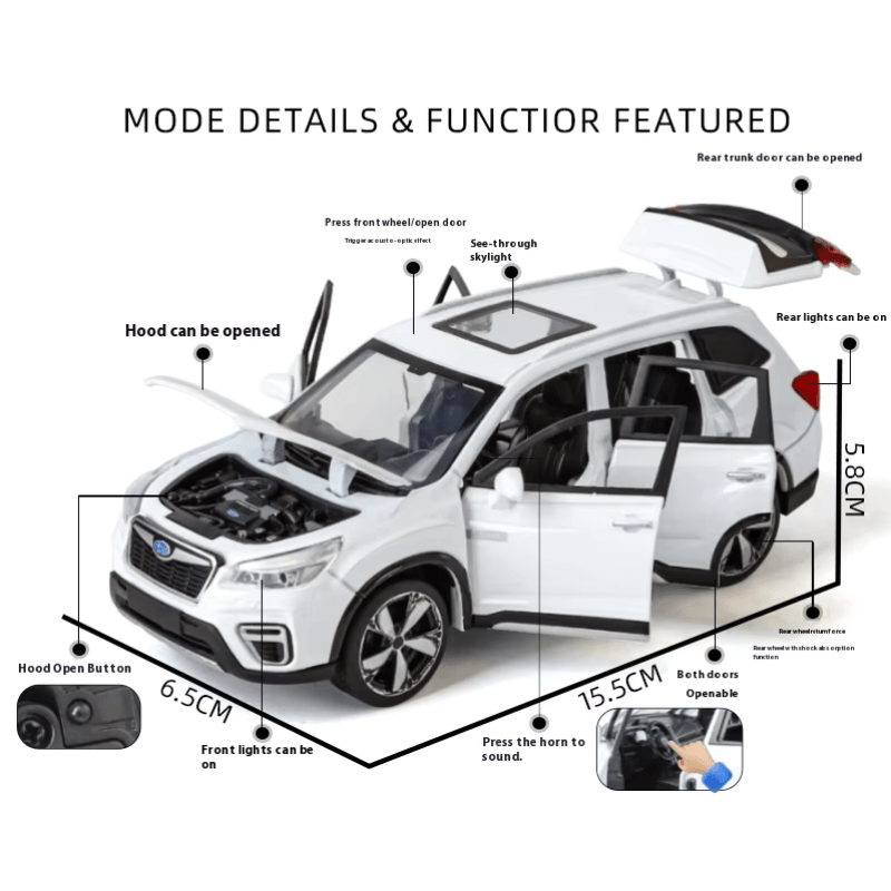1/32 Scale Subaru Forester Die-cast Model Car | Premium Alloy | KAIKAMFUNG