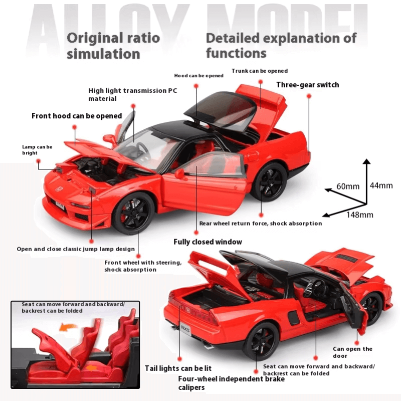 1/32 Scale Honda NSX NA1 Die-cast Model Car | Premium Alloy | KAIKAMFUNG