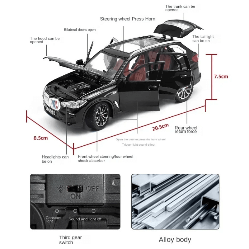 1/24 Scale BMW X5 Die-cast Model Car | Premium Alloy | KAIKAMFUNG