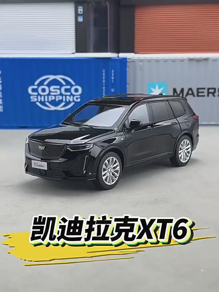 1:24 Cadillac XT6 alloy car model Pull back sound and light car collectible | KAIKAMFUNG