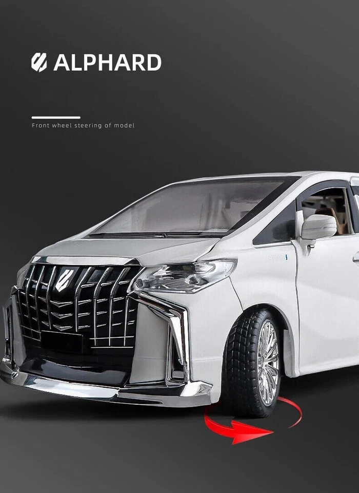 1/24 2023 Toyota Alphard MPV Model Car Diecast Toy Vehicle Kids Toys Boys Gifts | KAIKAMFUNG